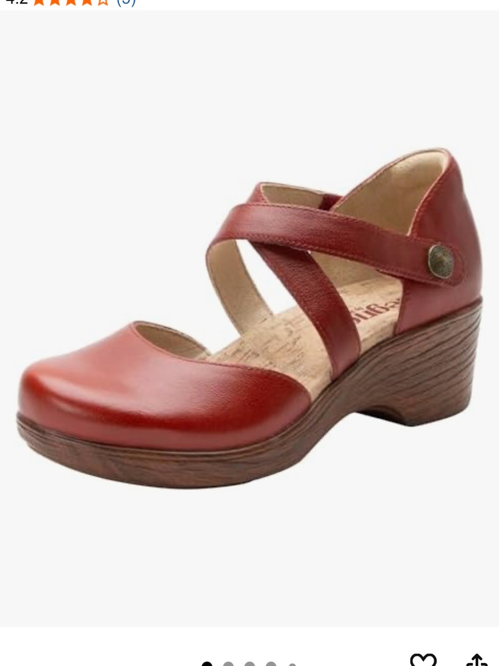 Alegria Red Savina Sandal Mary Jane Clogs Size Size EU 39